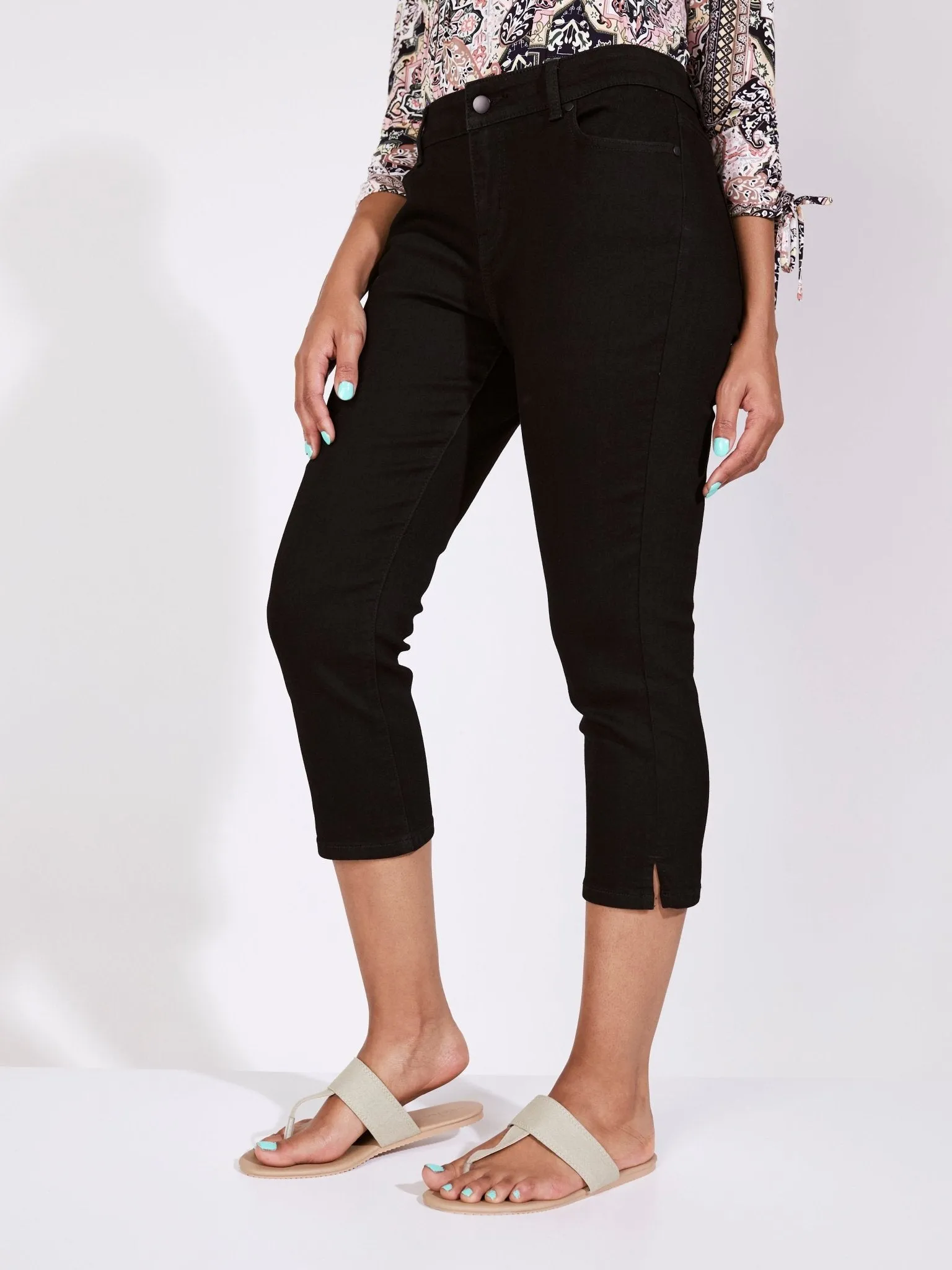 Westport Signature Capri Pants with Side Slit