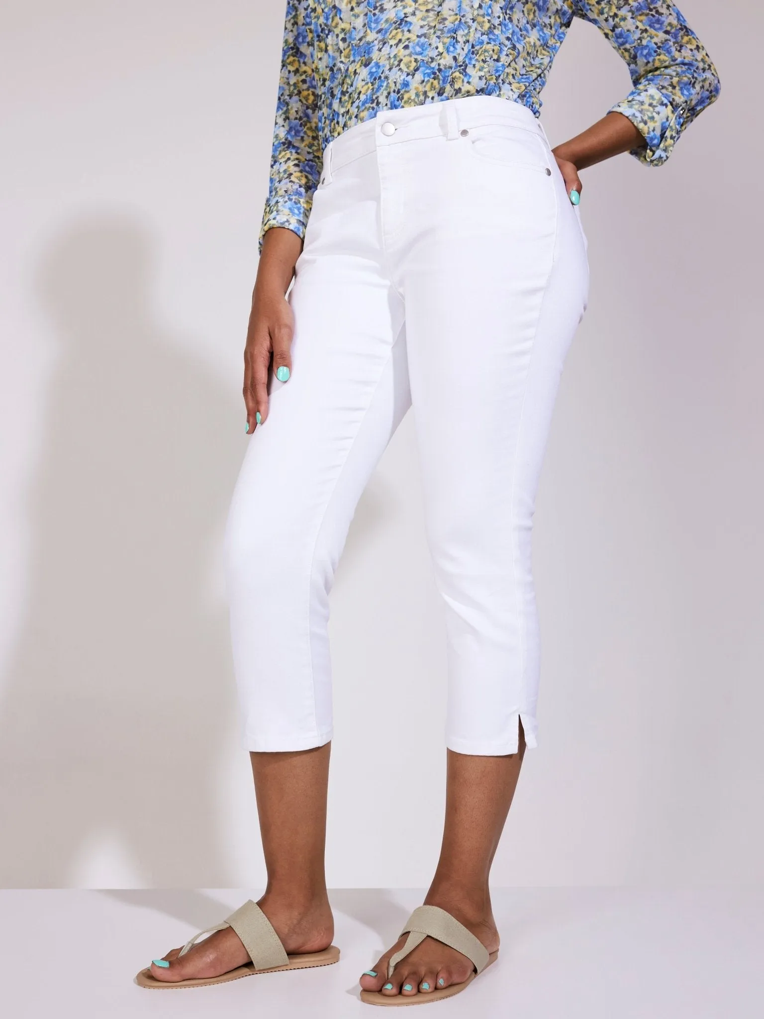 Westport Signature Capri Pants with Side Slit