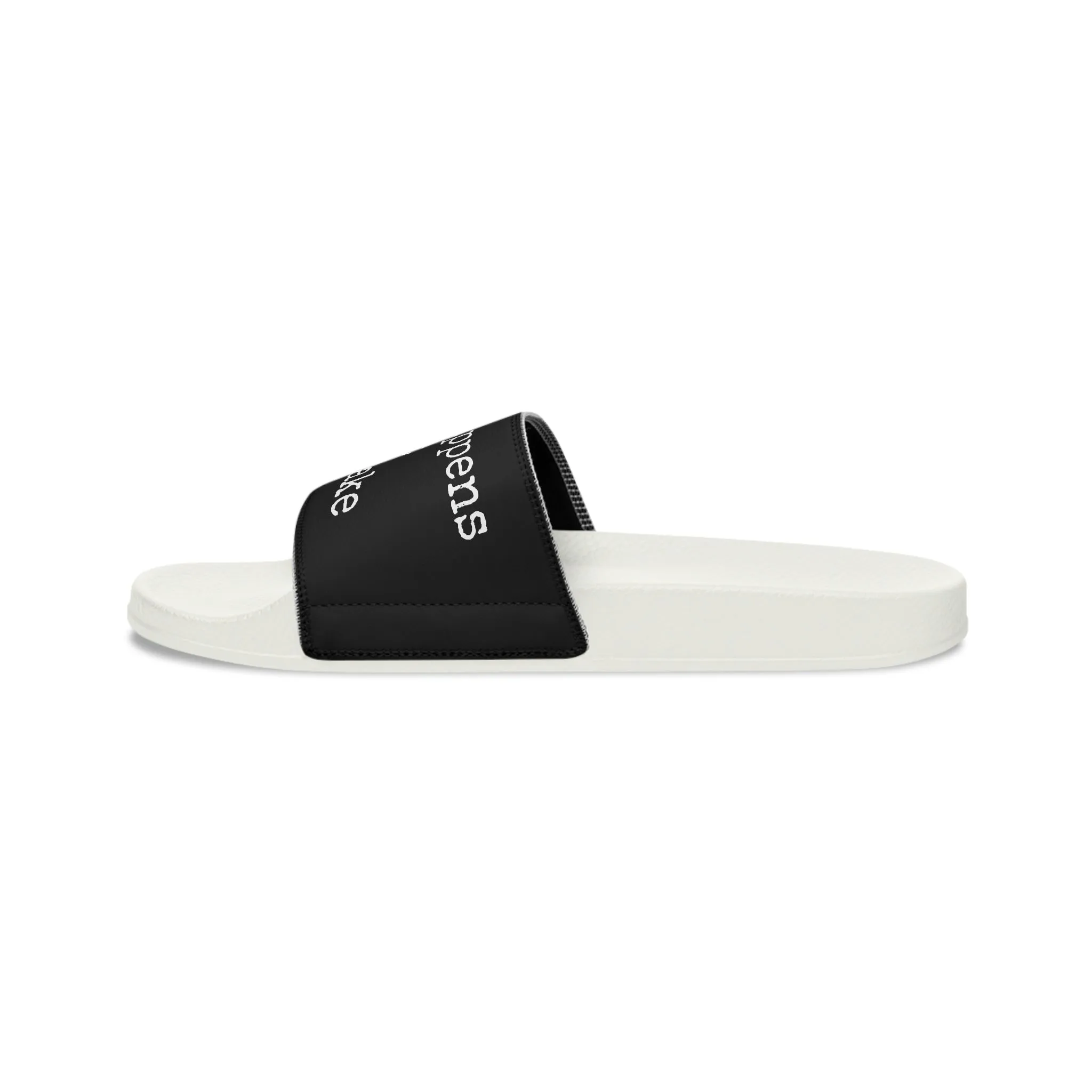 What Happens At The Lake  - Black - Women's Slide Sandals