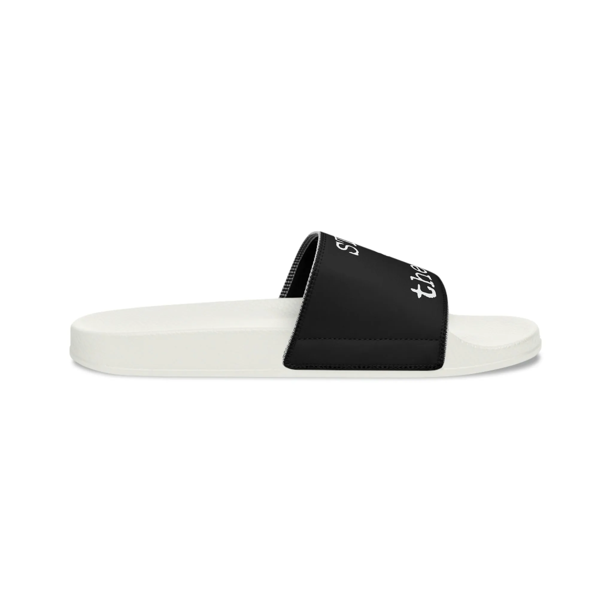 What Happens At The Lake  - Black - Women's Slide Sandals