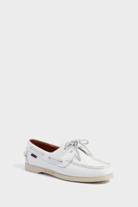 White Portland Patent Leather Docksides