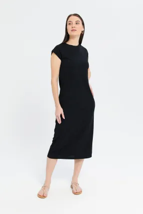 Women Black Midi Dress