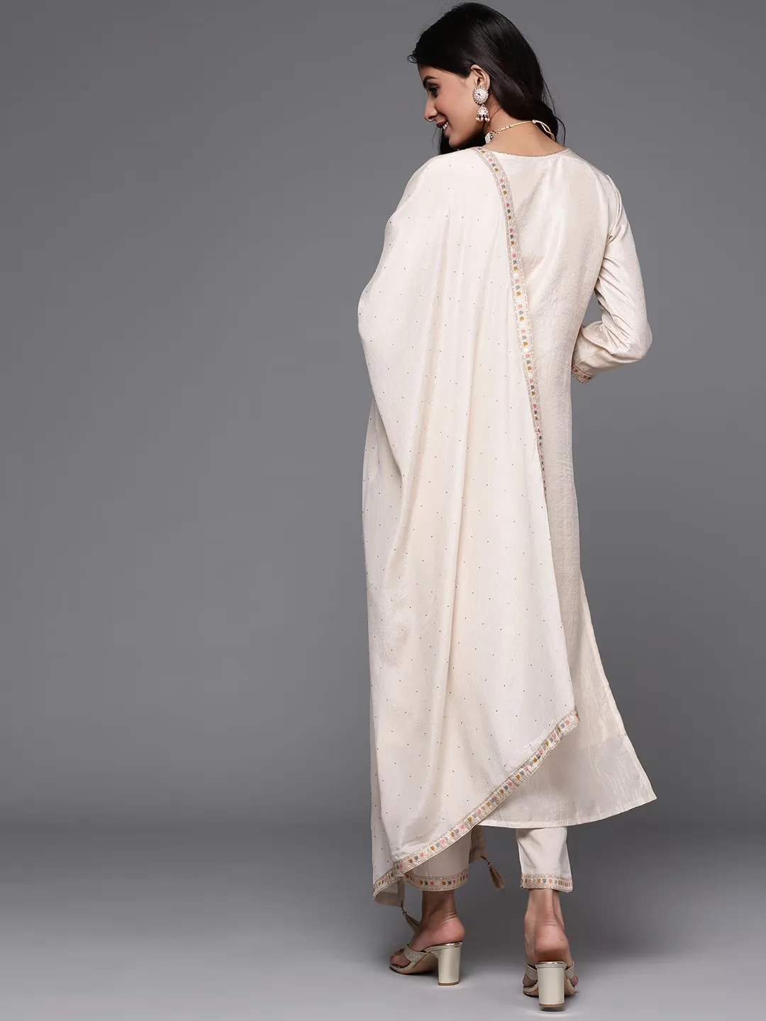 Women's Ethnic Motifs Regular Kurta with Trousers & Dupatta