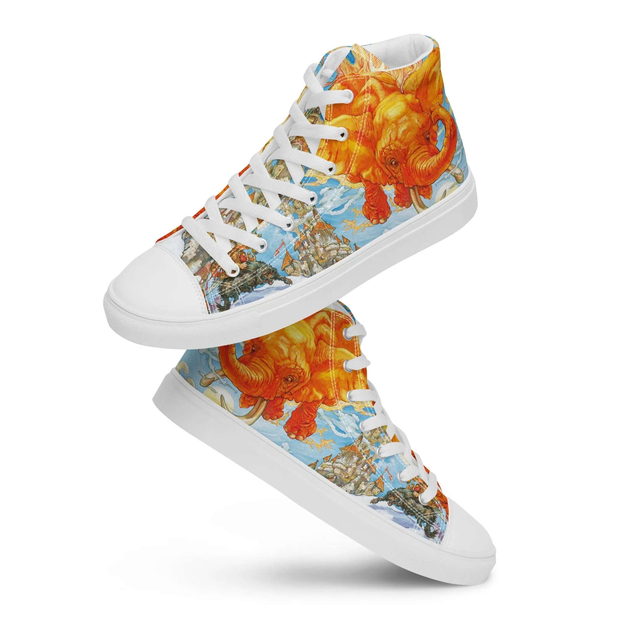 Women’s Fifth Elephant High Top Canvas Shoes - Free Shipping! *US SIZES SHOWN! USE CHART!