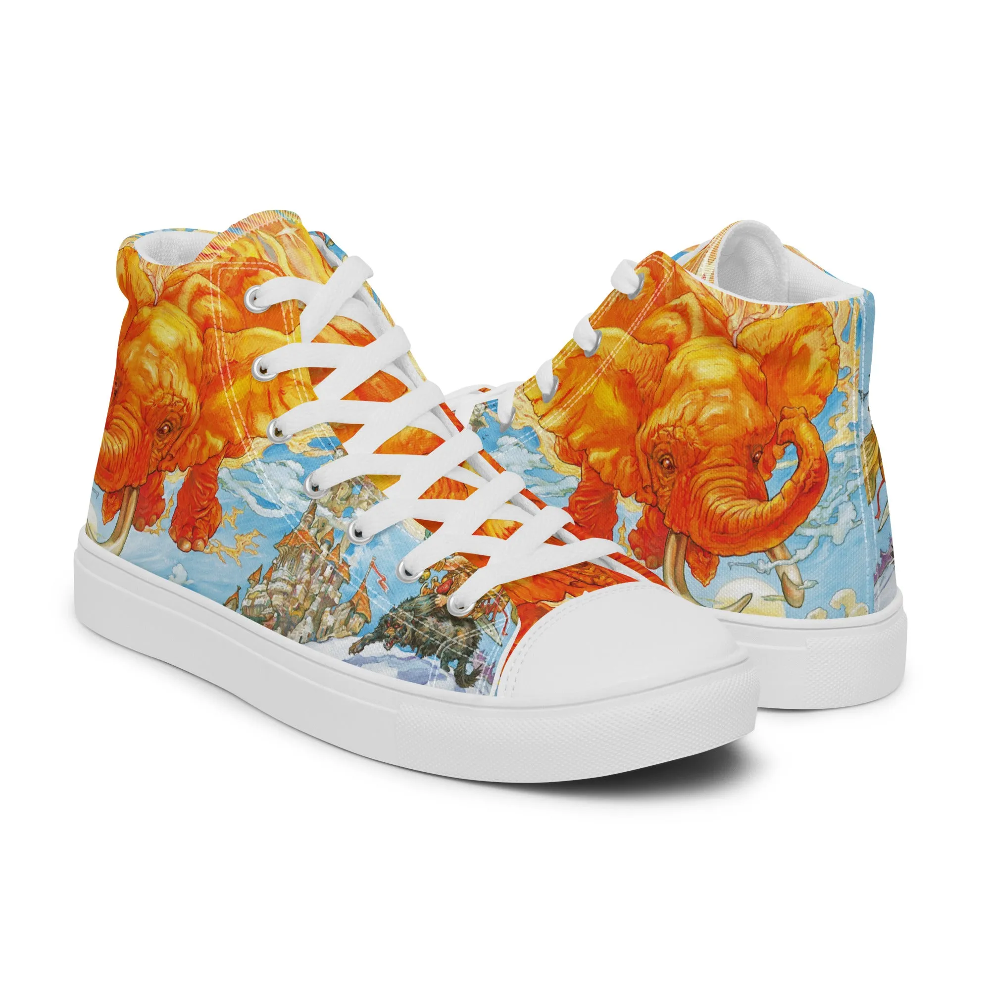 Women’s Fifth Elephant High Top Canvas Shoes - Free Shipping! *US SIZES SHOWN! USE CHART!