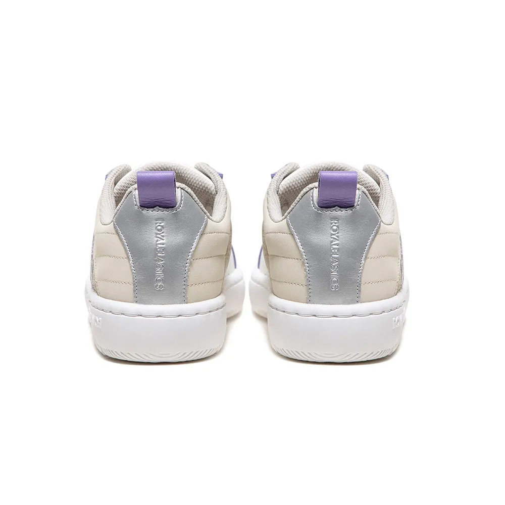 Women's Icon 2.0 White Purple Logo Leather Sneakers 96533-006