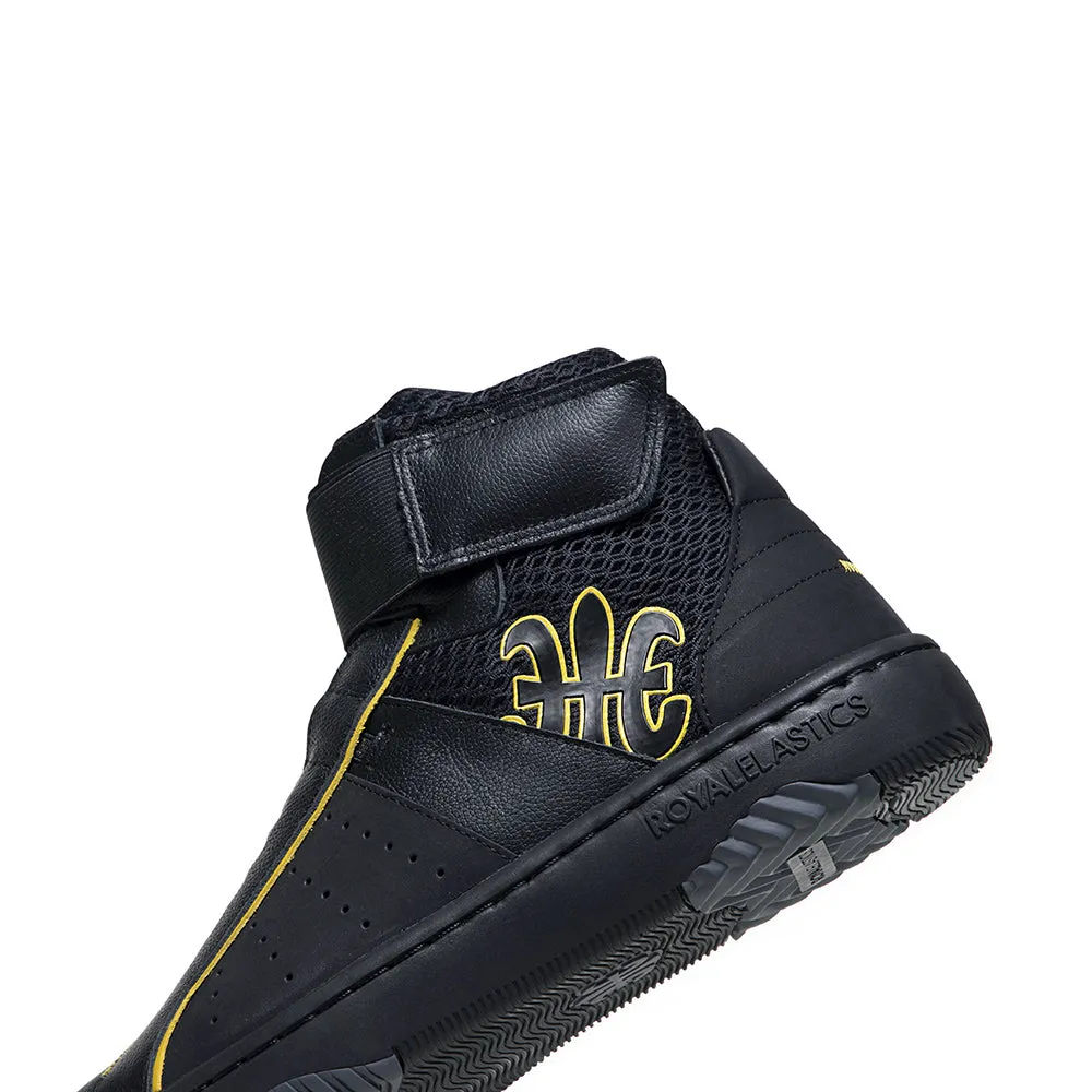 Women's Icon 2.0X Hi Black Yellow Hi Top Leather Sneakers 96423-993