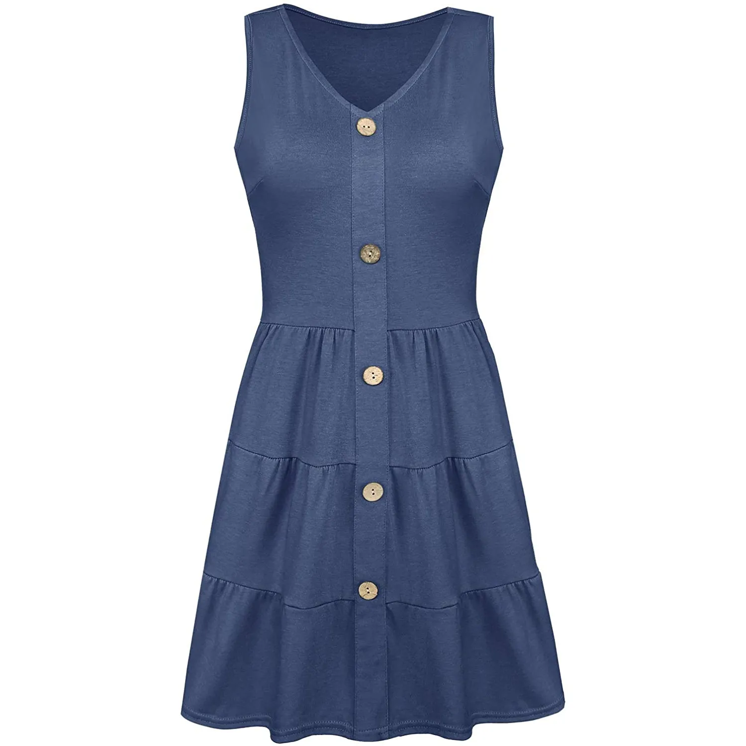 Women's Summer Sleeveless V Neck Dress