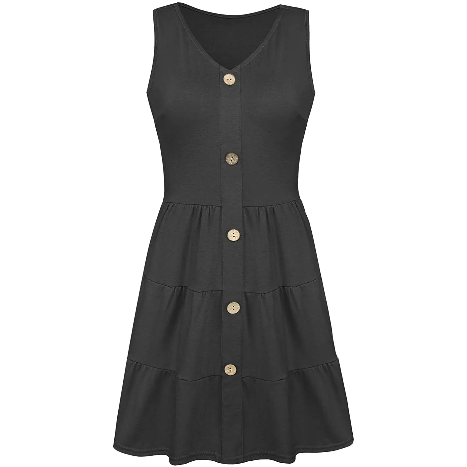 Women's Summer Sleeveless V Neck Dress